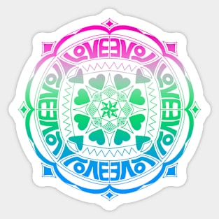 Poly Pride Mandala Sticker